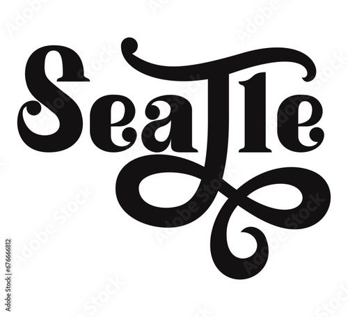 seatle city lettering