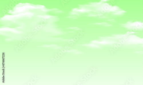 Vector realistic green sky background design