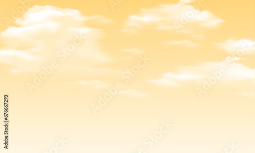 Vector realistic yellow sky background design