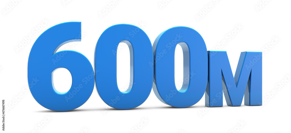600M sign isolated on transparent background. Thank you for 600M followers 3D. 3D rendering 600M sign isolated on transparent background. Thank you for 600M followers 3D. 3D rendering