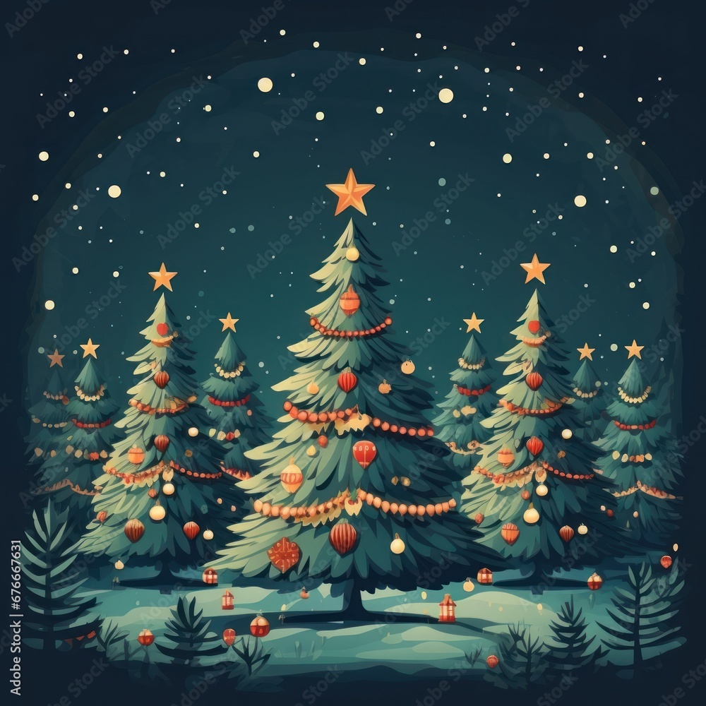 Christmas greeting card message merry christmas christmas tree