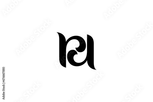 R, D, RD black monogram logo vector