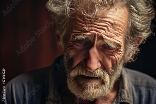 Embittered old man suffering from dementia Generative Ai