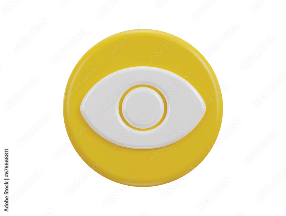 3d eye visibility icon vector illustration 3d eye visibility icon vector illustration