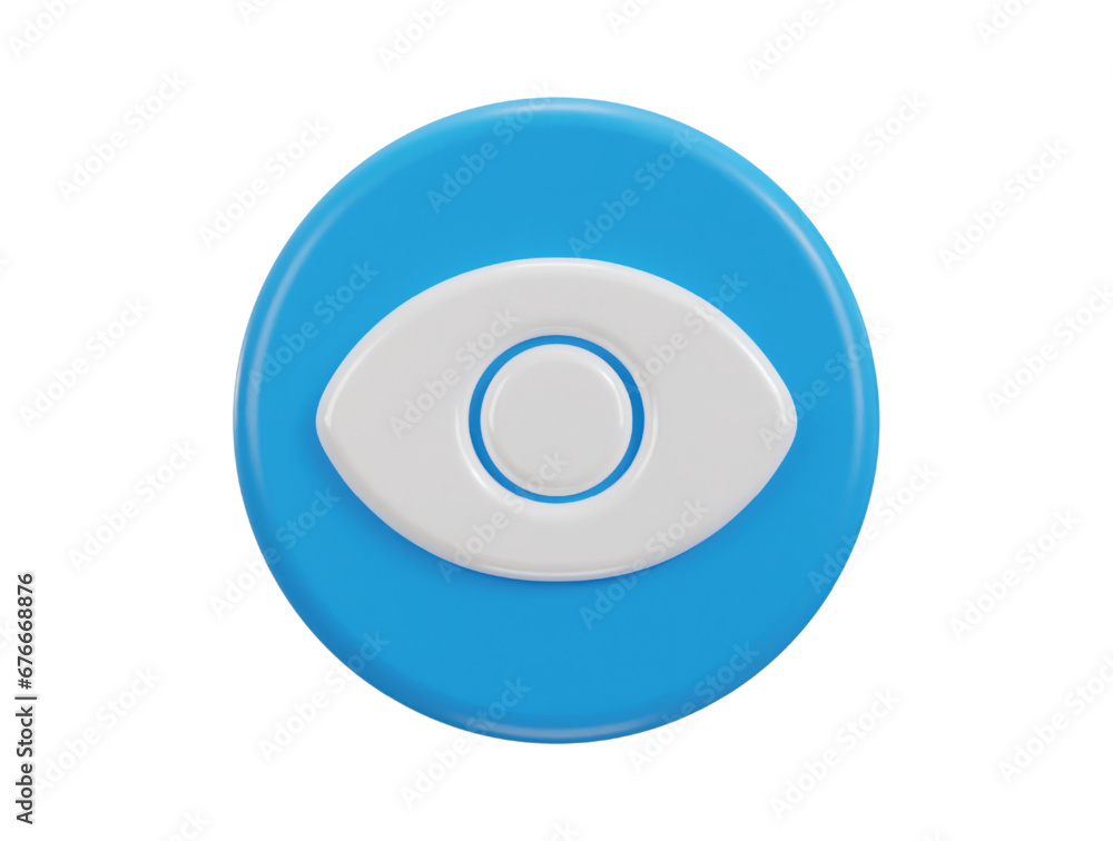 visibility icon 3d rendering vector illustration visibility icon 3d rendering vector illustration