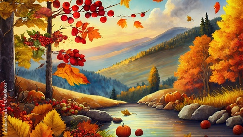 Autumn or fall background. 