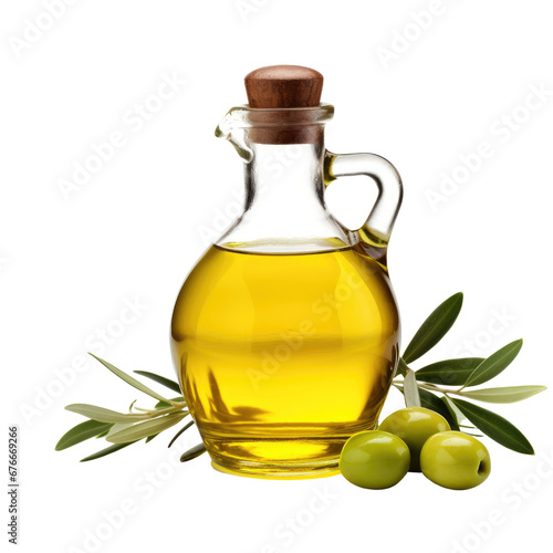 Classic Olive Oil with Branch and Olives