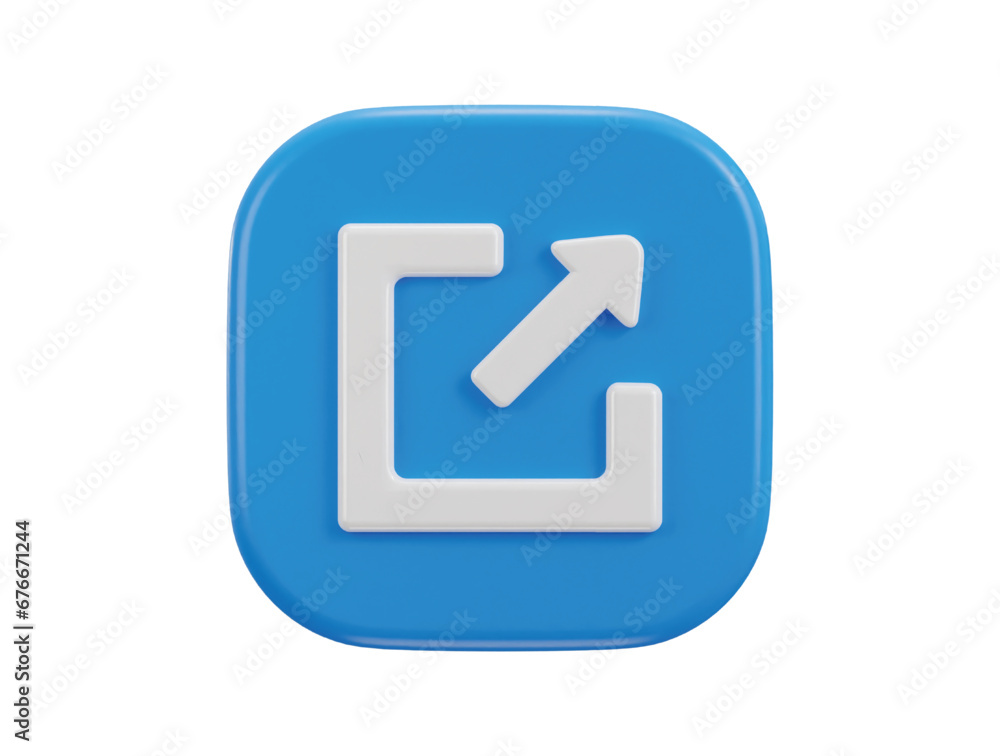 exit button emergency icon 3d rendering illustration exit button emergency icon 3d rendering illustration