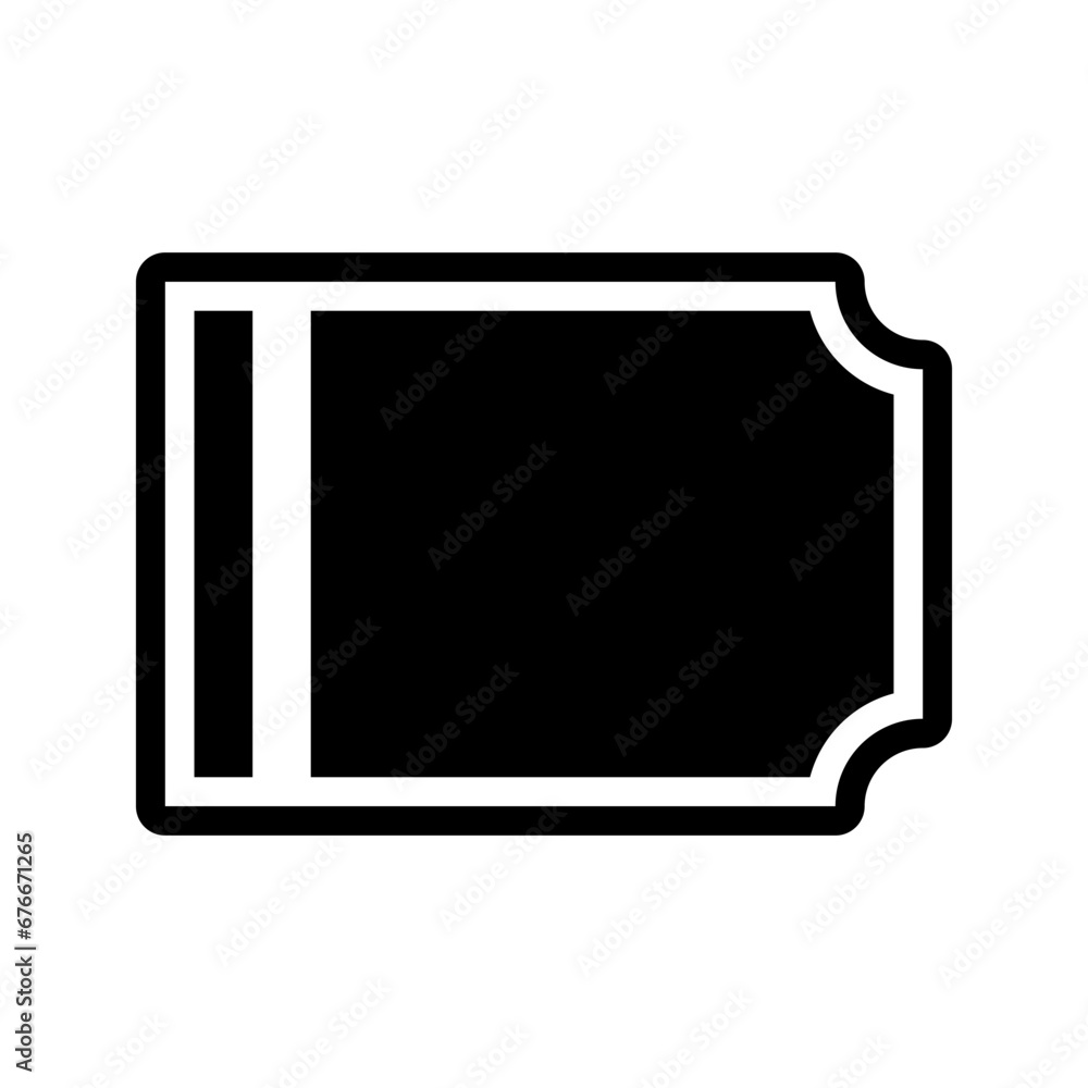 Coupon ticket icon. Flat style black icon on white. glyph style Flat design. Can be used for mobile apps, websites and UI Coupon ticket icon. Flat style black icon on white. glyph style Flat design. Can be used for mobile apps, websites and UI