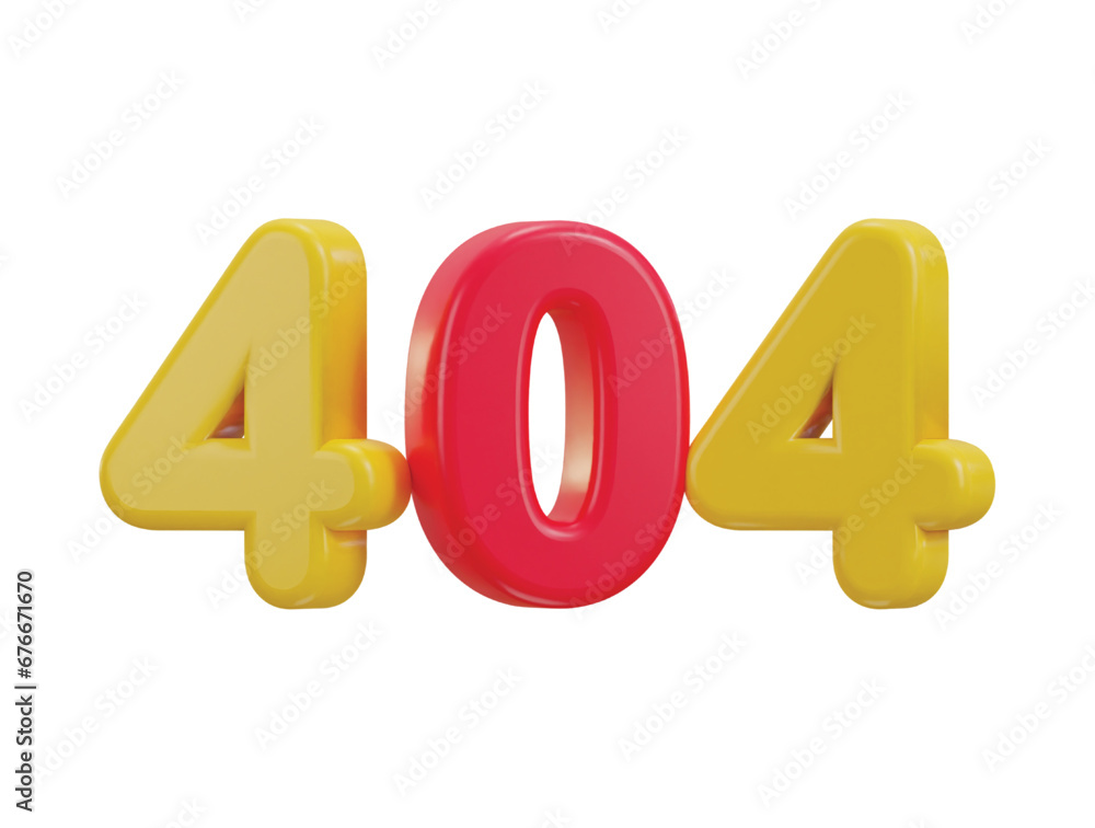 3d 404 not found icon vector illustration