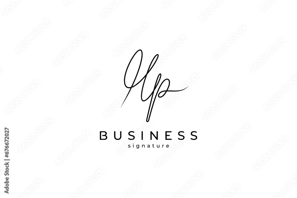 HP Monogram logo in linear design style HP Monogram logo in linear design style
