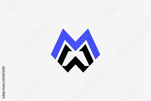 Free Download Monogram abstract MW letter logo design for business template - GFXLoad