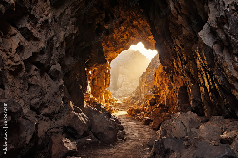 Beautiful cave for wallpaper, background and zoom meeting background