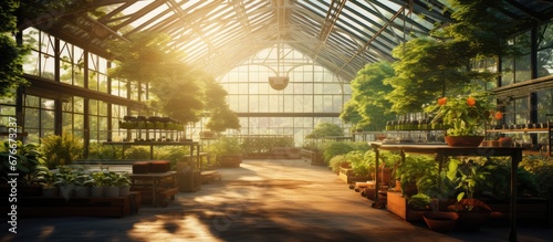 a large greenhouse specializing in hydroponic cultivation photo