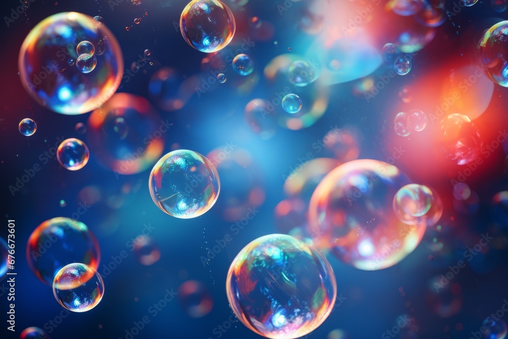 Colorful soap bubbles Generative Ai
