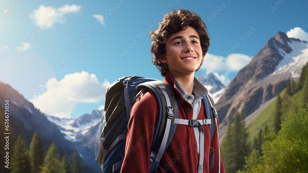 Fantastic 3D Portrait An outdoor enthusiast a high school Fantastic 3D Portrait An outdoor enthusiast a high school