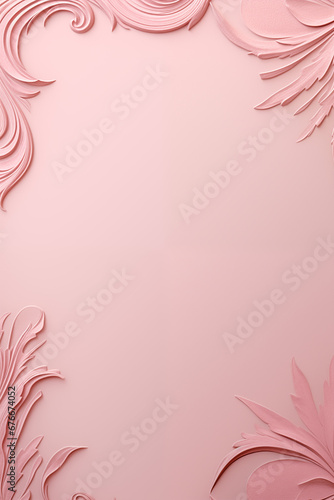 pink background with flowers