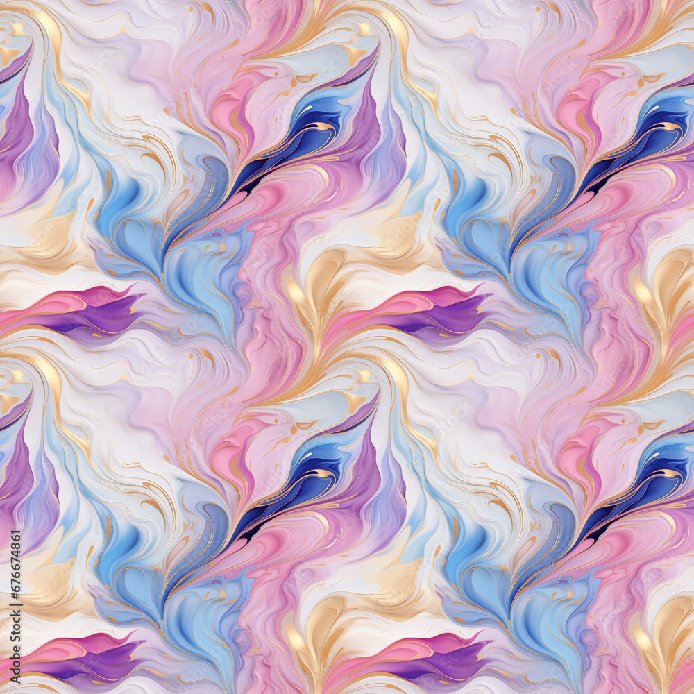 Fototapeta premium カラフルな大理石の模様 シームレスパターン