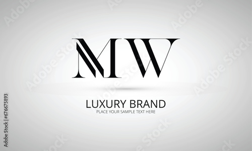 MW M mw initial logo | initial based abstract modern minimal creative logo, vector template image. luxury logotype logo, real estate homie logo. typography logo. initials logo