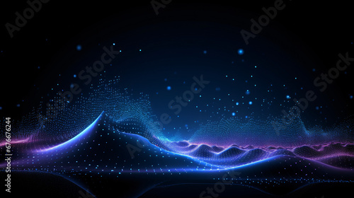 An abstract techno wave background in the style