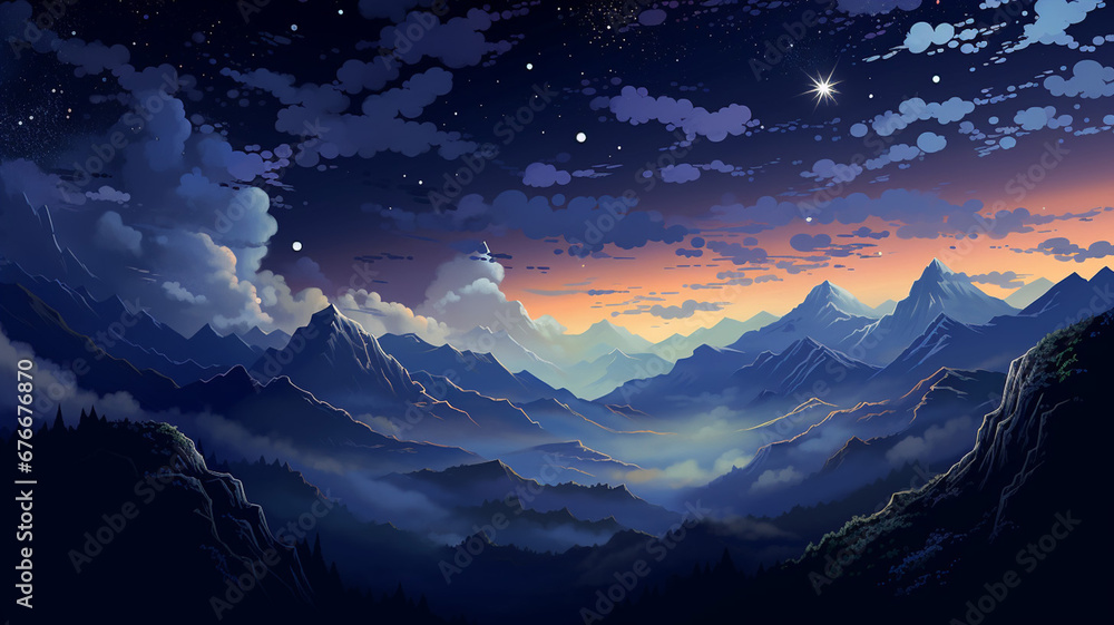 Pixel Art Night Starry Sky Pixel Art Night Starry Sky