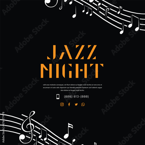 Music fest. Dynamic fluid shape and line. Commercial concert brochure template. Poster, flyer