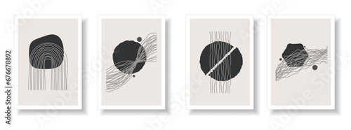 Trendy contemporary abstract creative minimalist line design