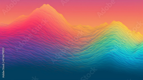 Beautiful Abstract Pixel Art Dithering Gradient Color