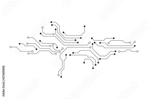 Abstract futuristic circuit board Illustration, Circuit board with various technology elements. Circuit board pattern for technology background. Vector illustration