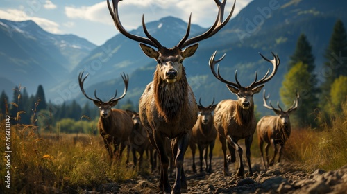 Elk Herd Valley Adjacent Jackson Wyoming, Desktop Wallpaper Backgrounds, Background HD For Designer © PicTCoral