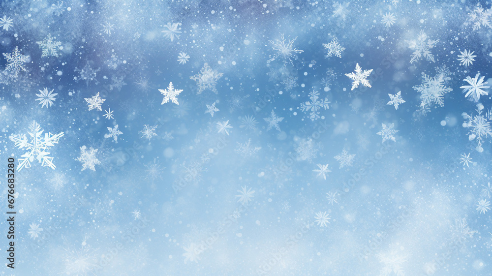 Winter Background with Snowflakes Snowy Christmas Beauty
