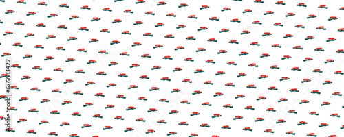 green and red stapler on white background