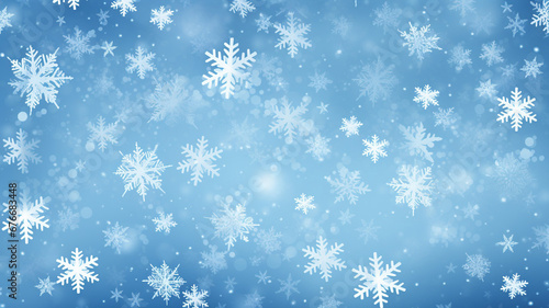 Fantastic Winter Seamless Background with Snowflakes
