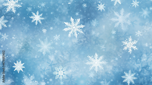 Winter Seamless Background with Snowflakes