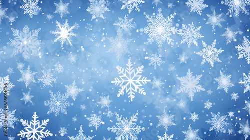 Amazing Winter Seamless Background with Snowflakes