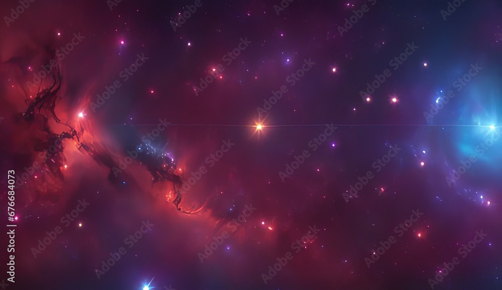 360 degree interstellar cloud of dust and gas. Space background with ...