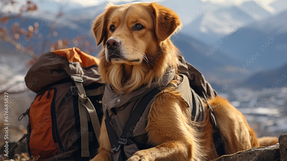 Rest During Winter Hike Your Dog, Desktop Wallpaper Backgrounds, Background HD For Designer