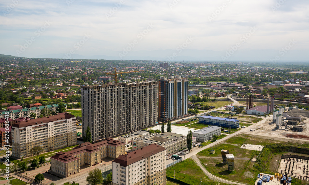 Fototapeta premium Panoramic view of Grozny