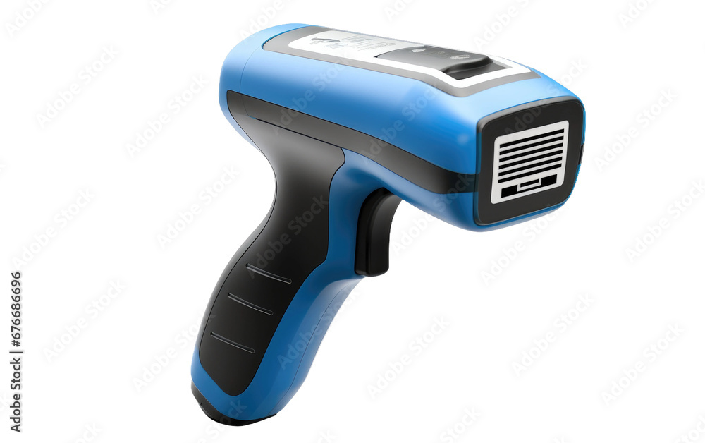 Realistic Bluetooth Barcode Scanner on a Clear Surface or PNG Transparent Background. Realistic Bluetooth Barcode Scanner on a Clear Surface or PNG Transparent Background.
