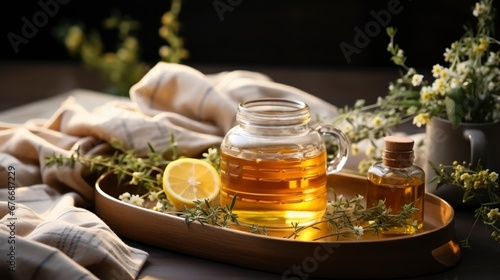 Tray Honey Cup Hot Tea Bed  Desktop Wallpaper Backgrounds  Background HD For Designer