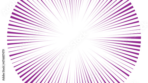 Purple Sun Rays or Explosion Boom for Comic Books Radial Background Vector