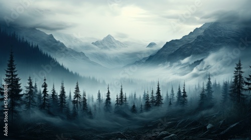 Winter Forest On Gloomy Day, Desktop Wallpaper Backgrounds, Background HD For Designer