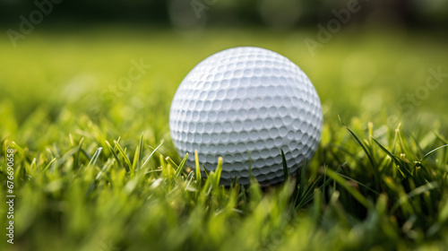 A golf ball close up