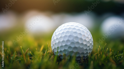 A golf ball close up