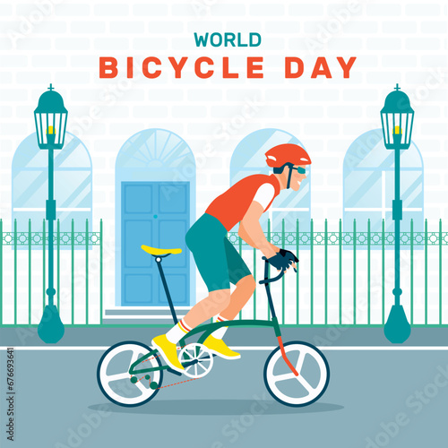 World bicycle day illustration