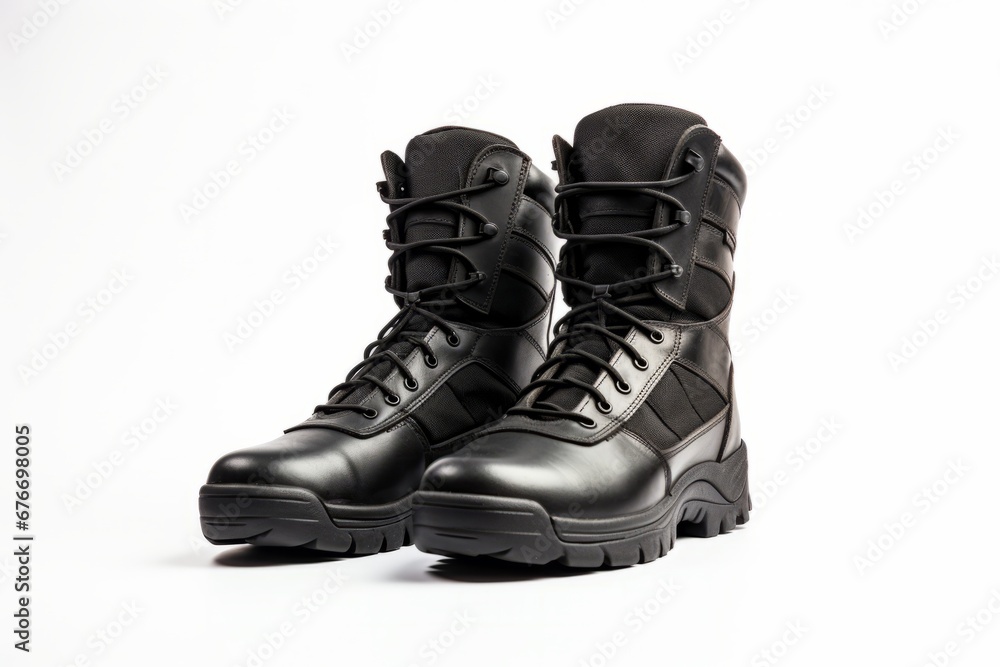 Tactical Boots isolated on pure white Tactical Boots isolated on pure white