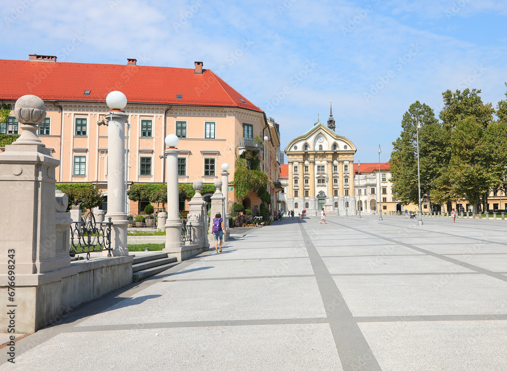 Congress Square also called Kongresni trg in ljubljana in Slovenia in Central Europe