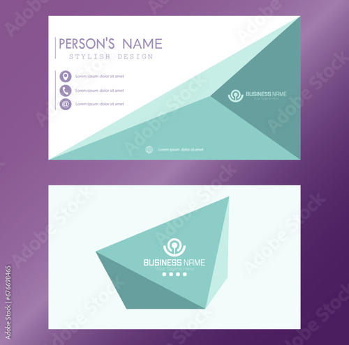 A business card. Double-sided business corporate card design. Individual corporate identity template