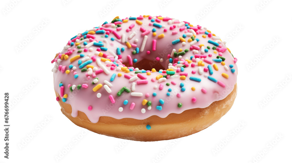 A delicious donut on transparent background, PNG image with background removed, created with Generative Ai technology. A delicious donut on transparent background, PNG image with background removed, created with Generative Ai technology.