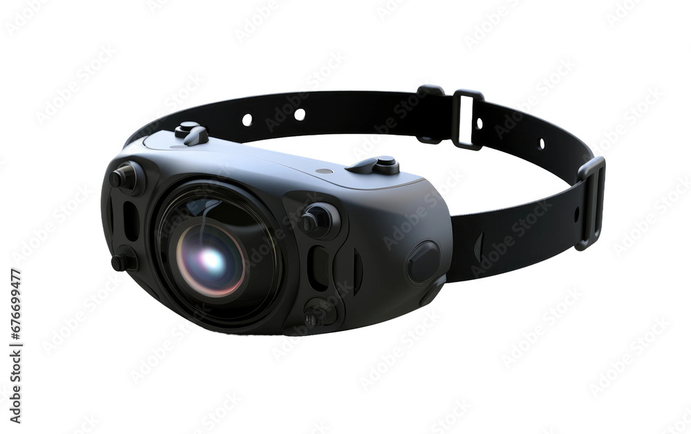 Obraz premium Realistic Image of an Emotion Recognizing Wearable Camera on a Clear Surface or PNG Transparent Background.